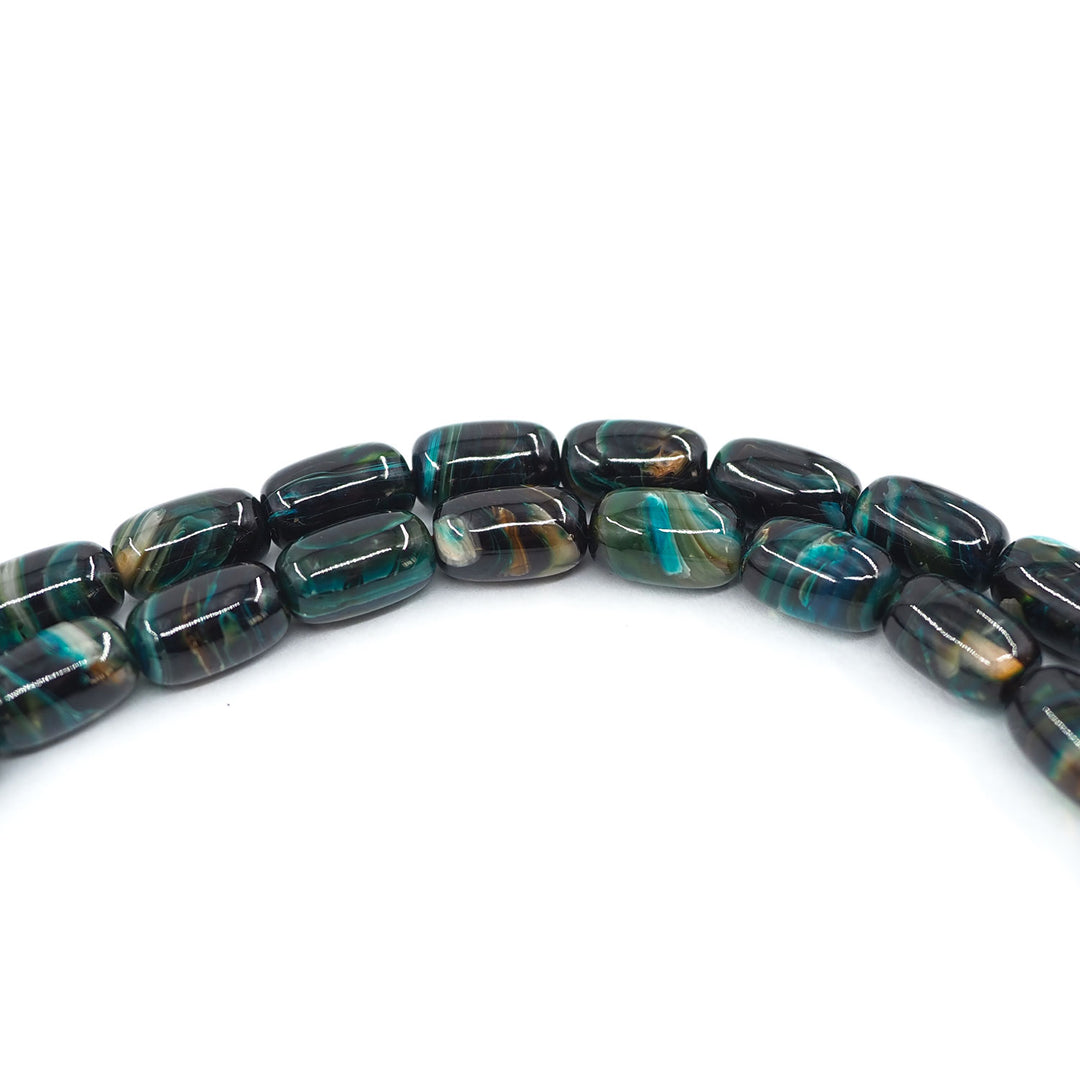 Capsule-Cut Countersunk-Drilled Catalin Tasbeeh with Silver Imam Bead – WATD421