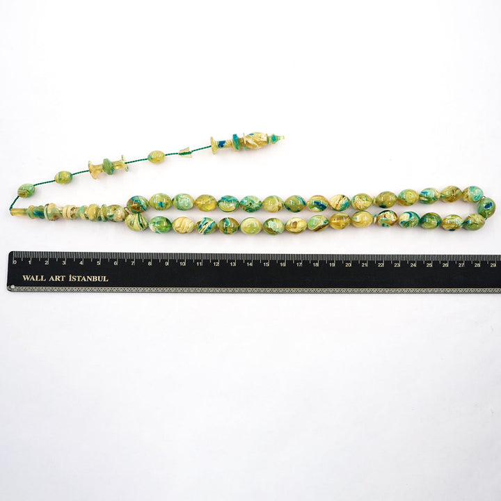 Handcrafted Oval Cut Catalin Tasbeeh - WATD429