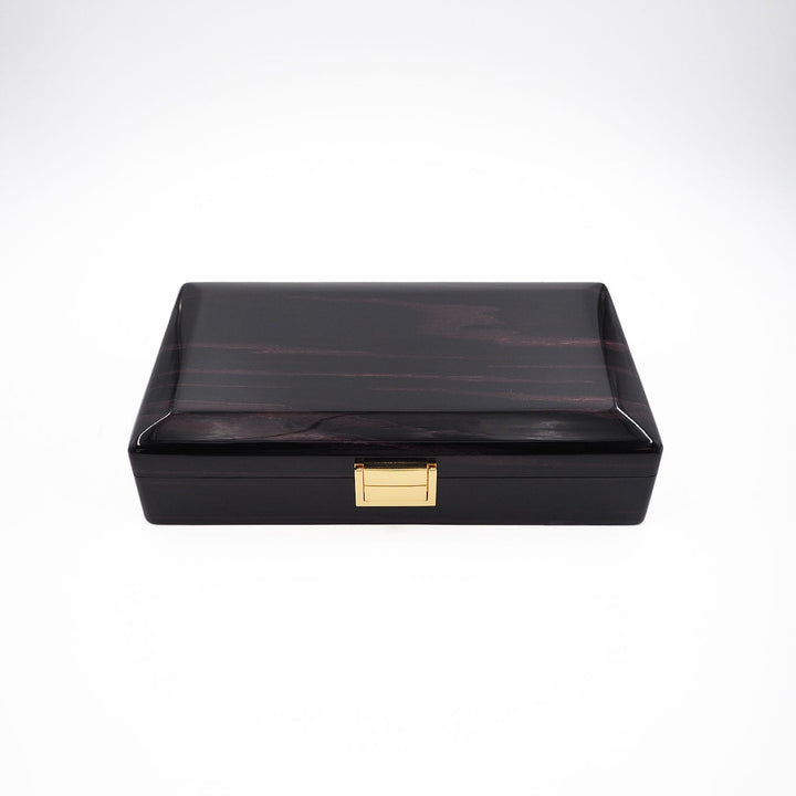 Magnificence Series Burgundy Pattern Wooden Tasbeeh & Accessories Box - WATD436