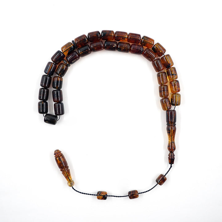 Mastercrafted Natural Amber Capsule Cut Tasbeeh – WATD513