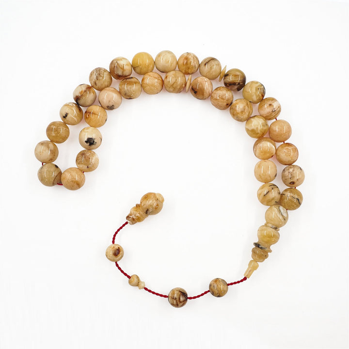 Sphere Cut Natural Amber Tasbeeh with Premium Gift Box – WATD527