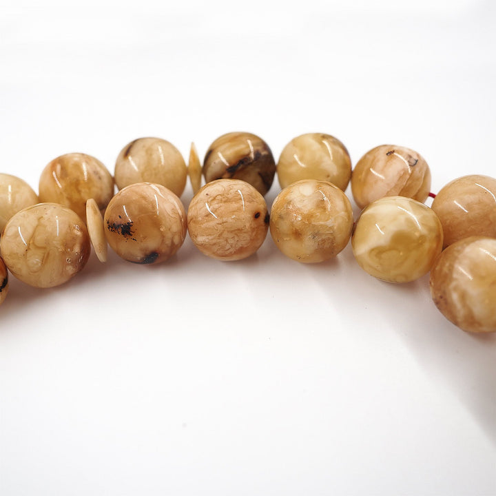 Sphere Cut Natural Amber Tasbeeh with Premium Gift Box – WATD527