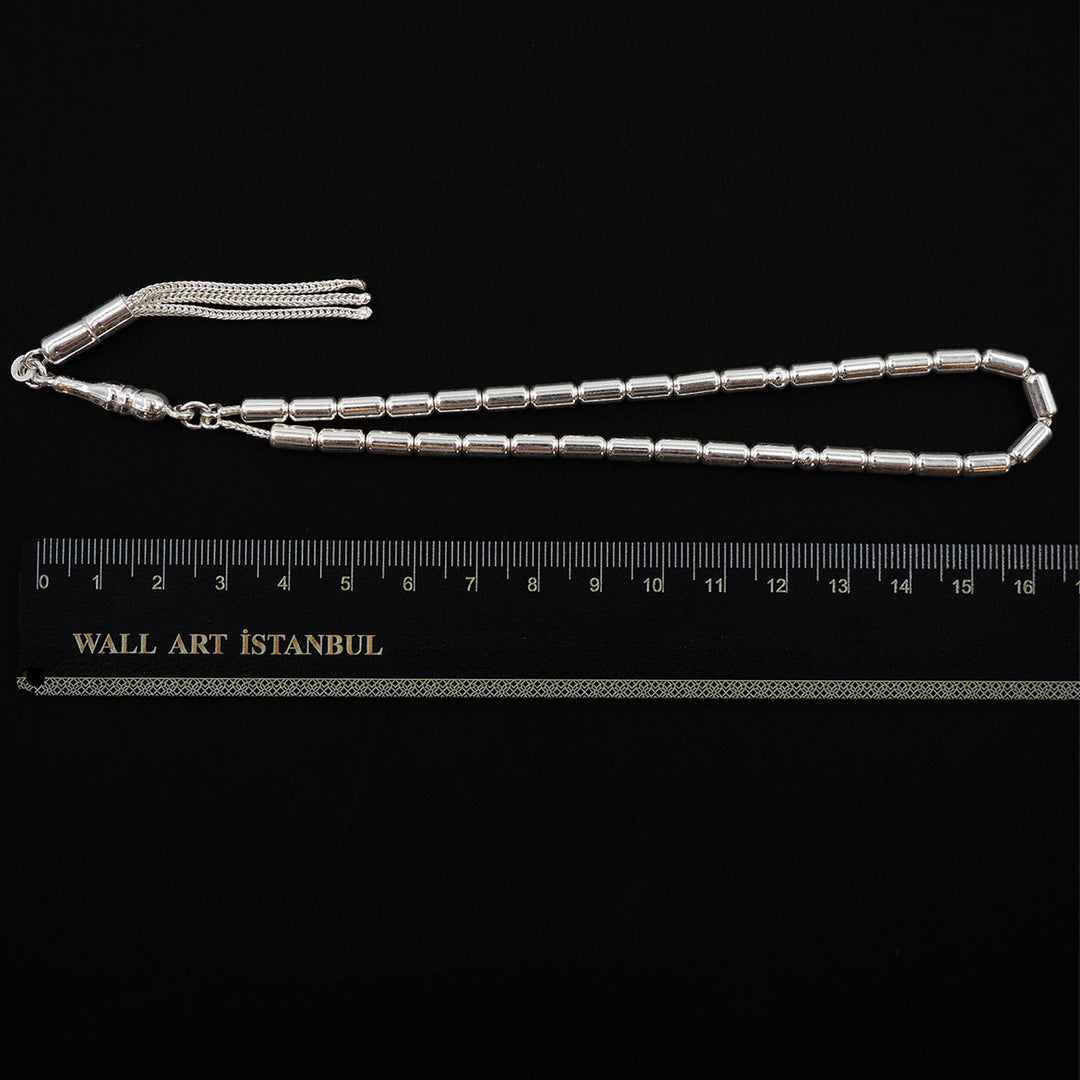 Mastercrafted Silver Tasbeeh with Silver Tassel – WATD529