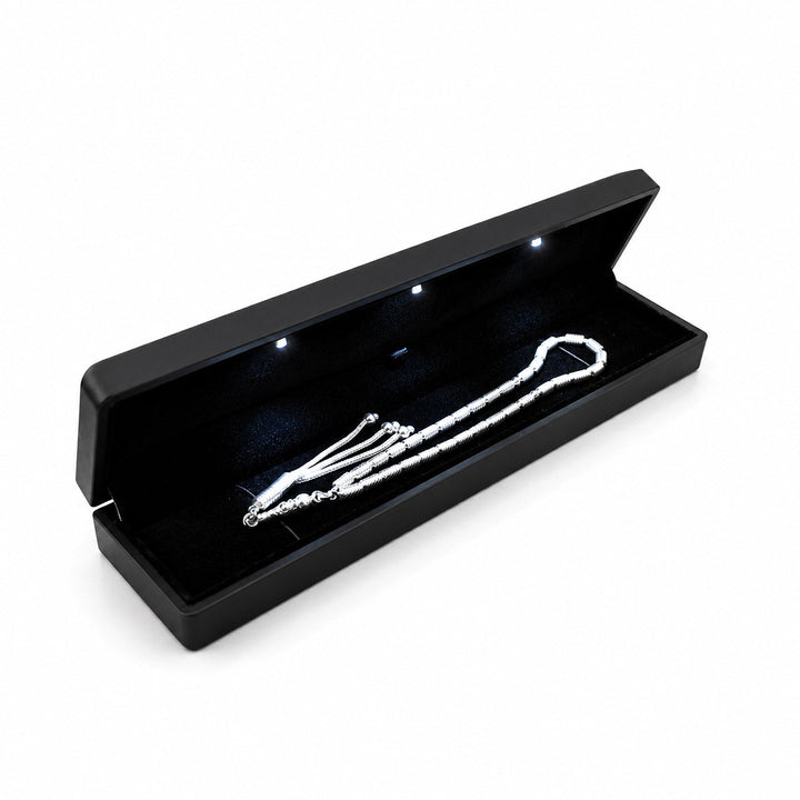 Mastercrafted Fine Detailed Silver Tasbeeh with Silver Tassel – WATD530