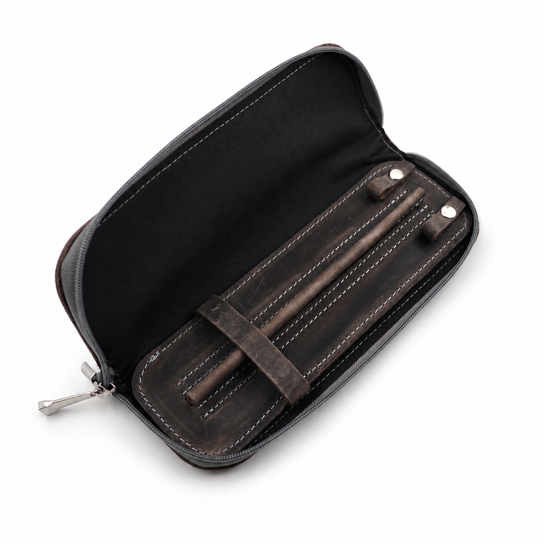 Grey Leather Tasbeeh Bag – WATD531