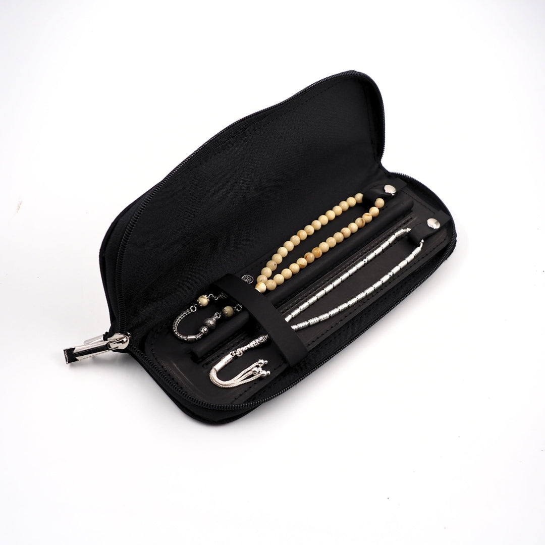 Black Leather Tasbeeh Bag – WATD533