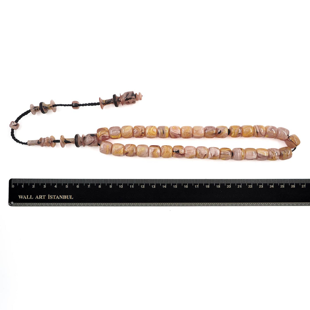 Ottoman-Style Pressed Amber Tasbeeh – WATD550