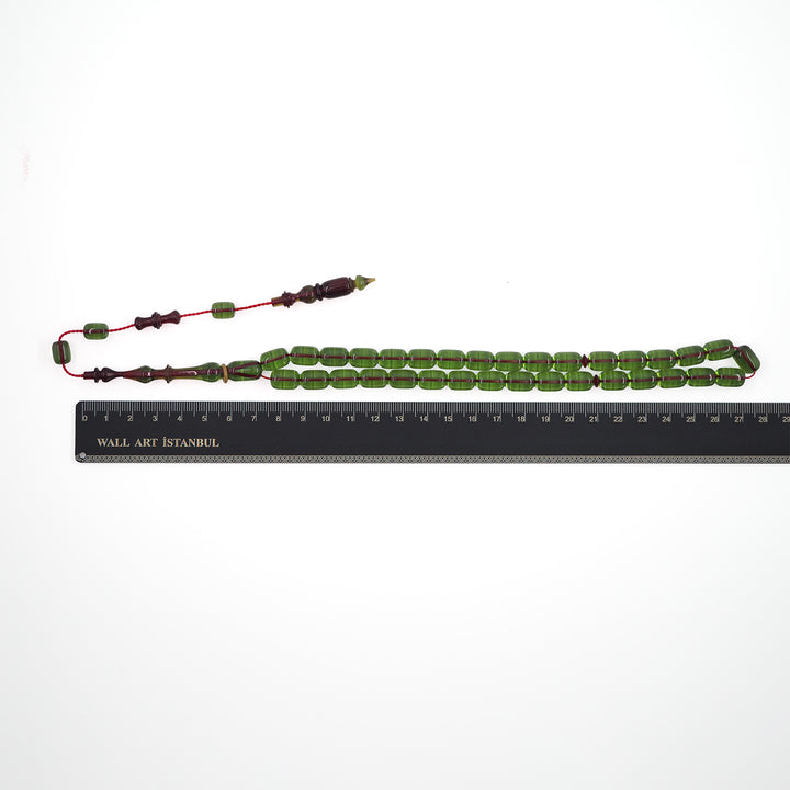 Capsule Cut Fire Amber Tasbeeh – WATD565