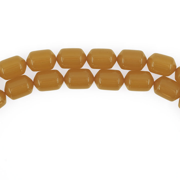 Pointed Capsule Cut Pressed Amber Tasbeeh – WATD571