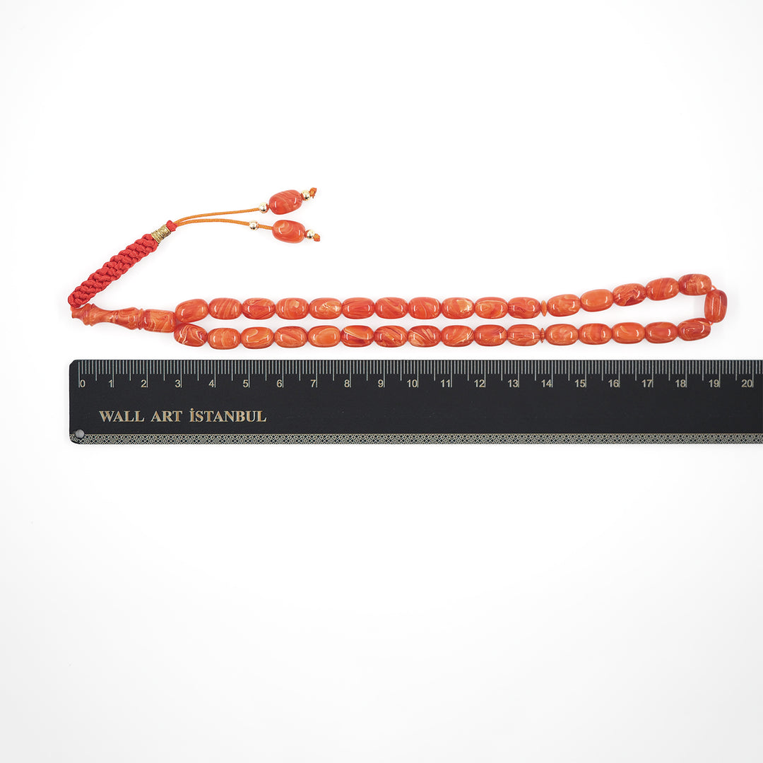 Macrame Braided Capsule Cut Catalin Tasbeeh - WATD581