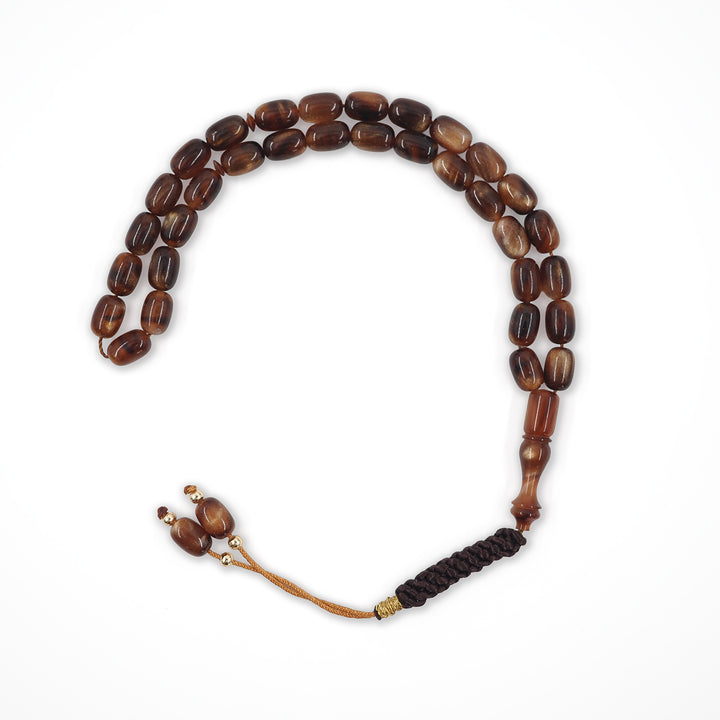 Macrame Braided Capsule Cut Catalin Tasbeeh - WATD582