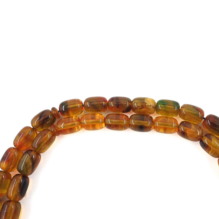 Capsule-Cut Pressed Amber Tasbeeh – WATD596