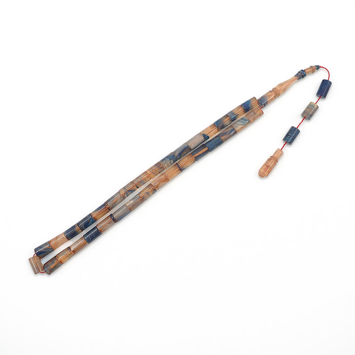 Cut-Style Pressed Amber Tasbeeh - WATD609