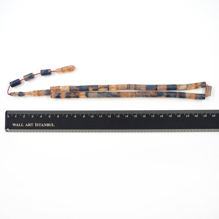 Cut-Style Pressed Amber Tasbeeh - WATD609