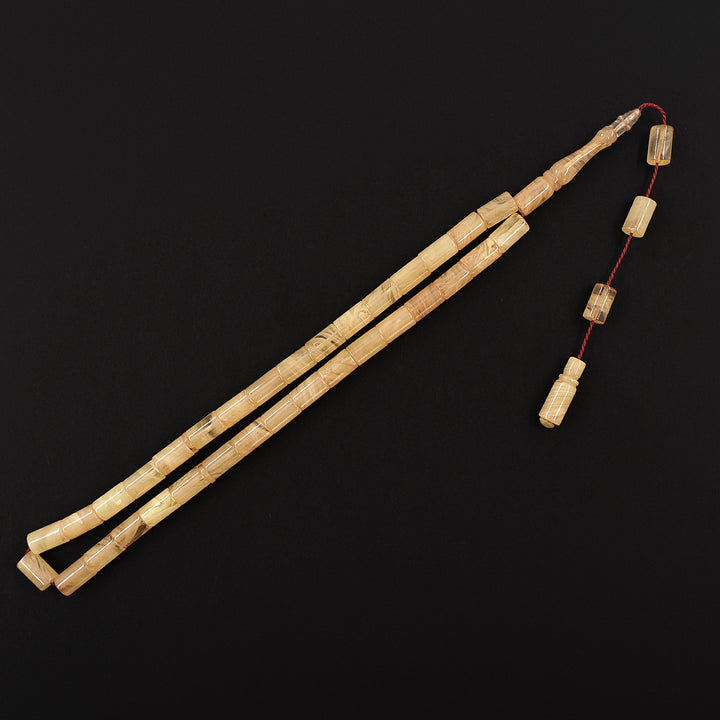 Cut-Style Pressed Amber Tasbeeh - WATD610