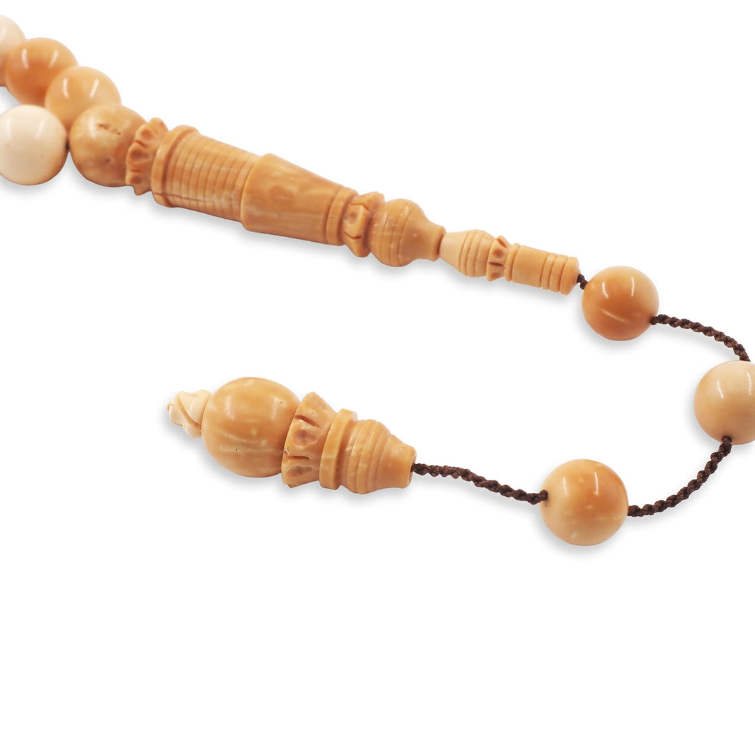 Saray Kuka Wood Tasbeeh with Nakkash Imam Bead and Sphere Cut - WATD656
