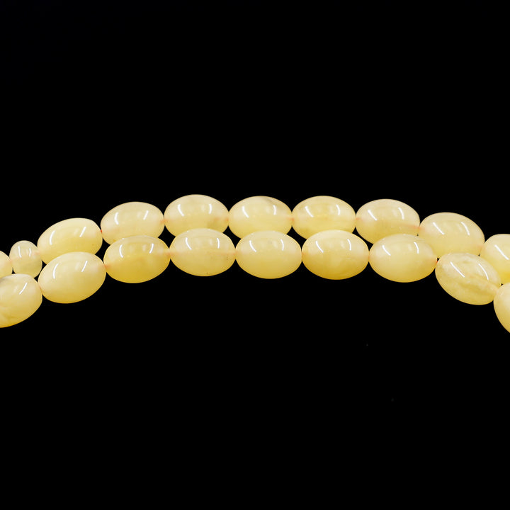 Premium Natural Baltic Amber Capsule Cut Silver Tassel Tasbeeh - WATD671