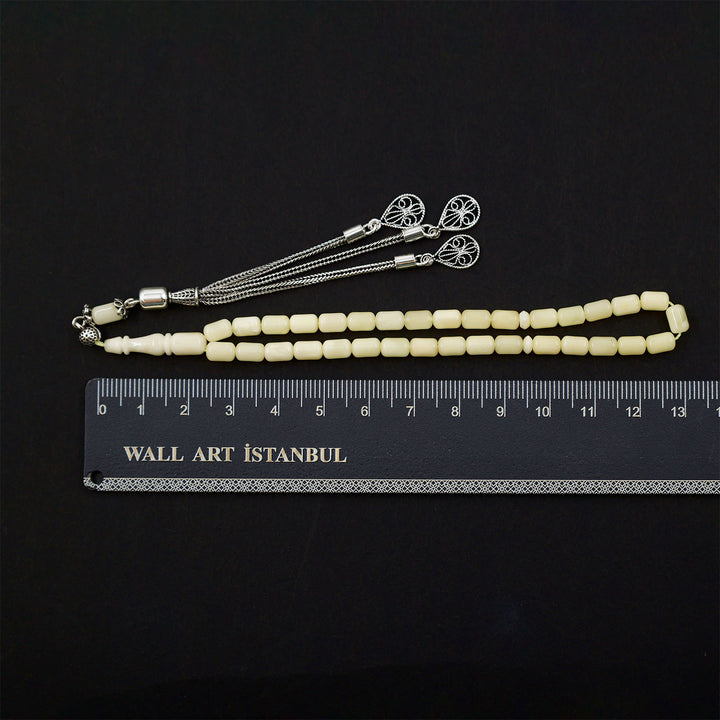 Mini Size Amber Tasbeeh with Silver Tassel – WATD676