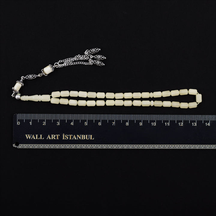 Mini Size Amber Tasbeeh with Silver Tassel – WATD683