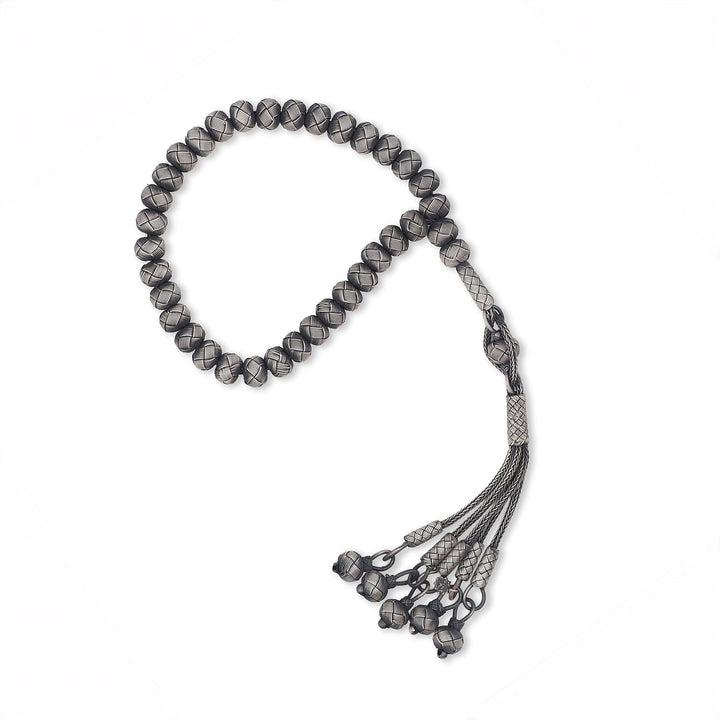 Handwoven 1000-Fineness Silver Kazaziye Tasbeeh – WATD698