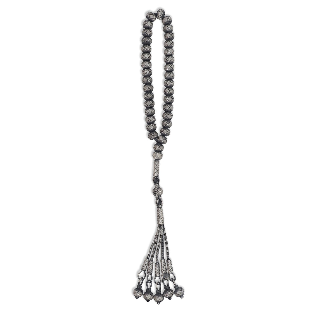 Handwoven 1000-Fineness Silver Kazaziye Tasbeeh – WATD698