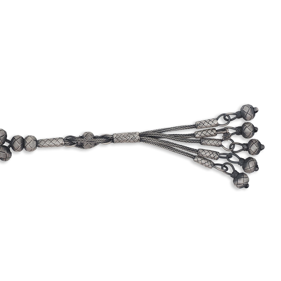 Handwoven 1000-Fineness Silver Kazaziye Tasbeeh – WATD698