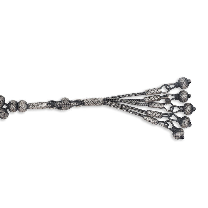 Handwoven 1000-Fineness Silver Kazaziye Tasbeeh – WATD698