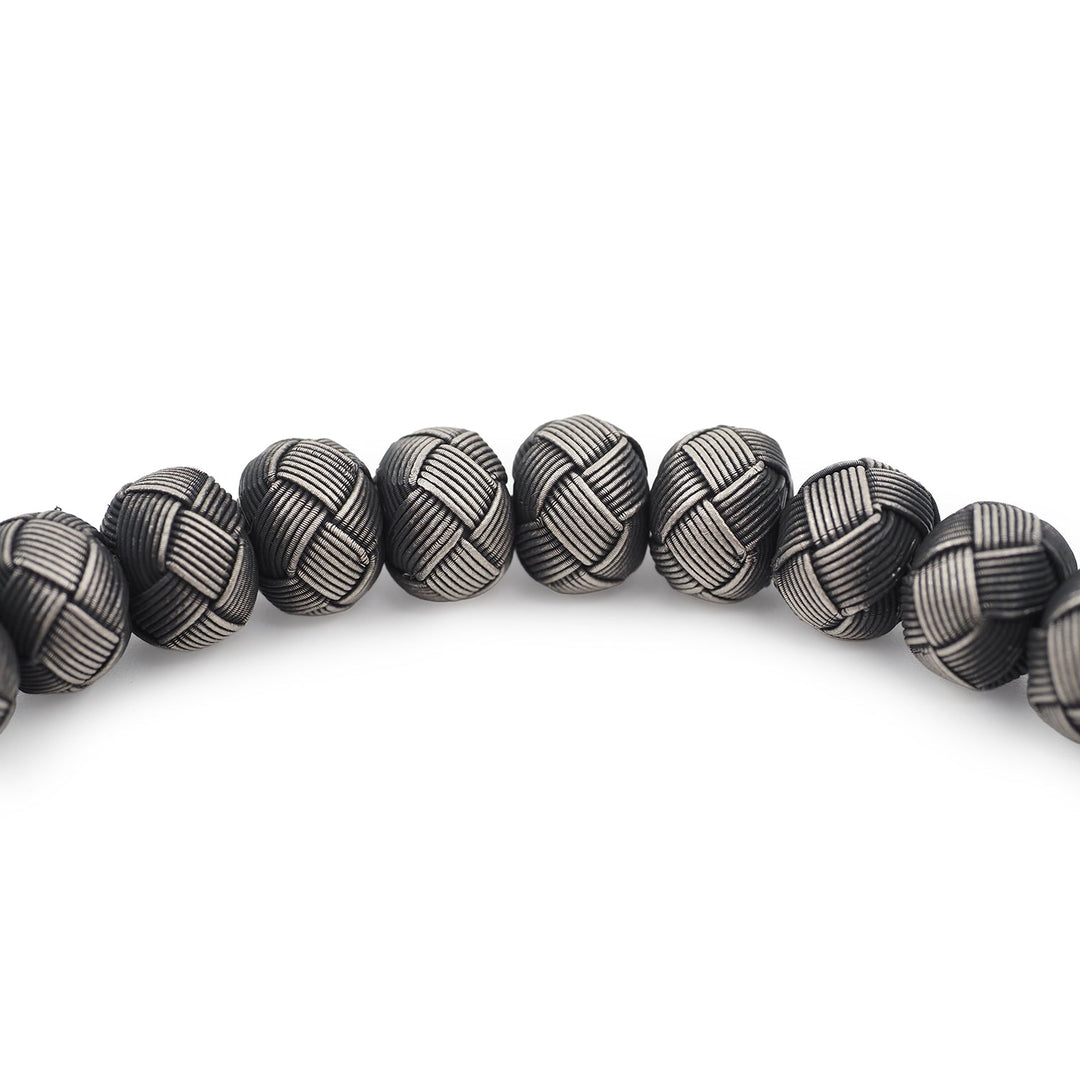 Handwoven 1000-Fineness Silver Kazaziye Tasbeeh – WATD698