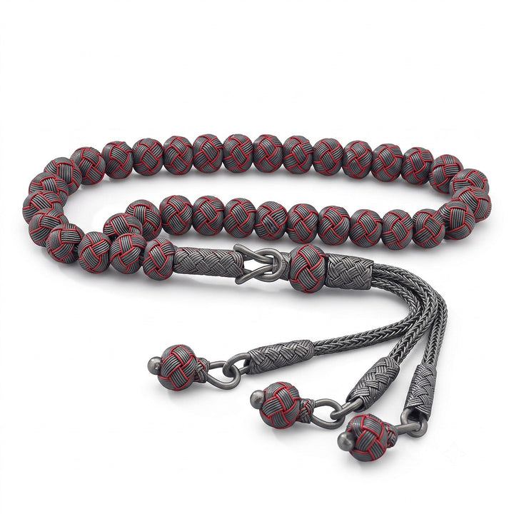 Handwoven 1000-Fineness Silver Kazaziye Tasbeeh – WATD699