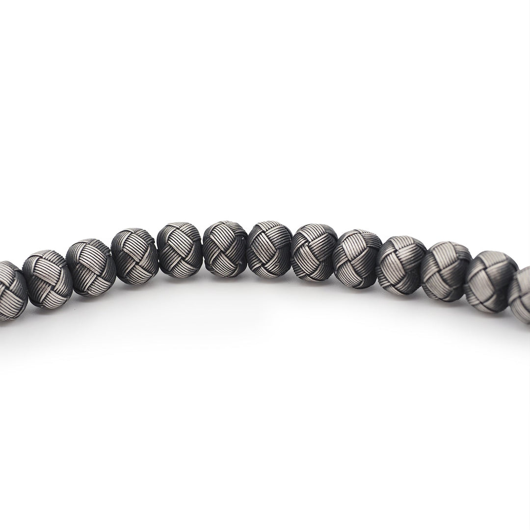 Handwoven 1000-Fineness Silver Zaza-Style Kazaziye Tasbeeh – WATD701
