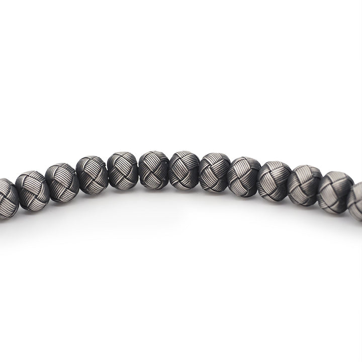 Handwoven 1000-Fineness Silver Zaza-Style Kazaziye Tasbeeh – WATD701