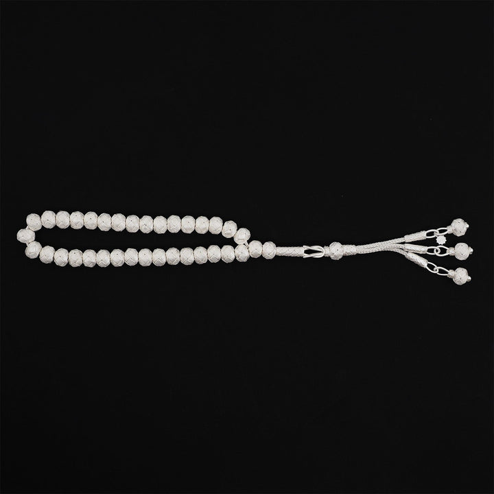 Handwoven 1000-Fineness Silver Kazaziye Tasbeeh – WATD703