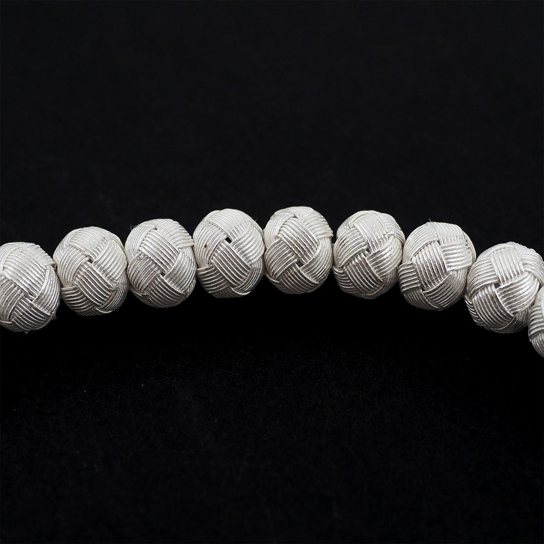 Handwoven 1000-Fineness Silver Kazaziye Tasbeeh – WATD703