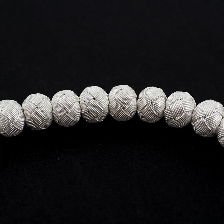 Handwoven 1000-Fineness Silver Kazaziye Tasbeeh – WATD703