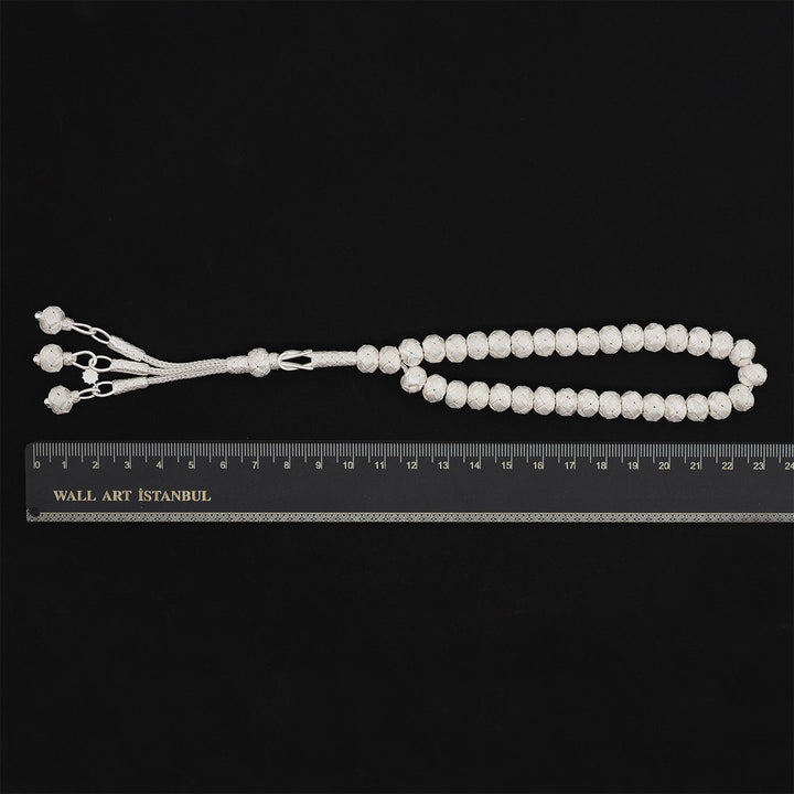 Handwoven 1000-Fineness Silver Kazaziye Tasbeeh – WATD703