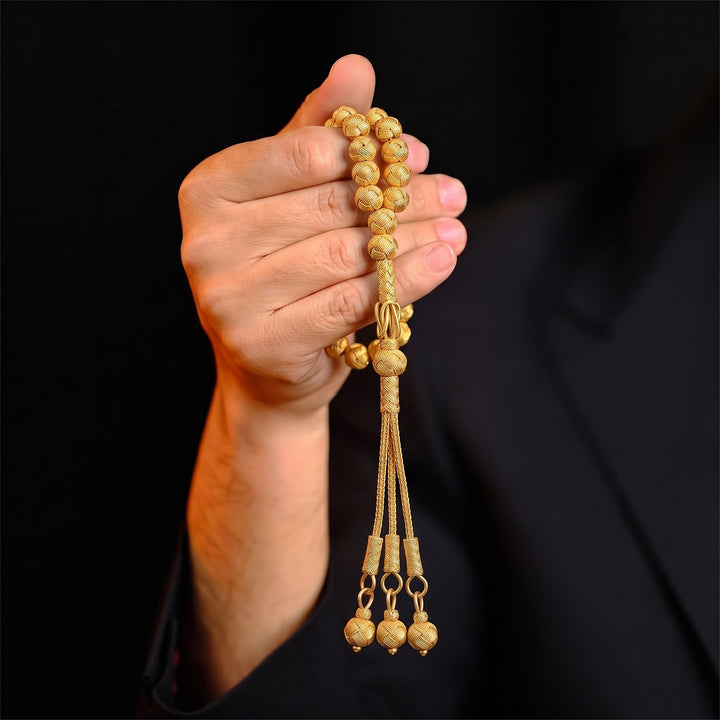 Handwoven 1000-Fineness Silver Kazaziye Tasbeeh – WATD704