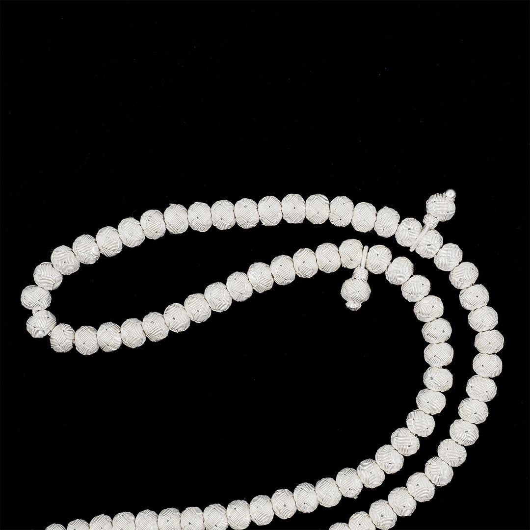 Handwoven 1000-Fineness Silver Kazaziye Tasbeeh – WATD706