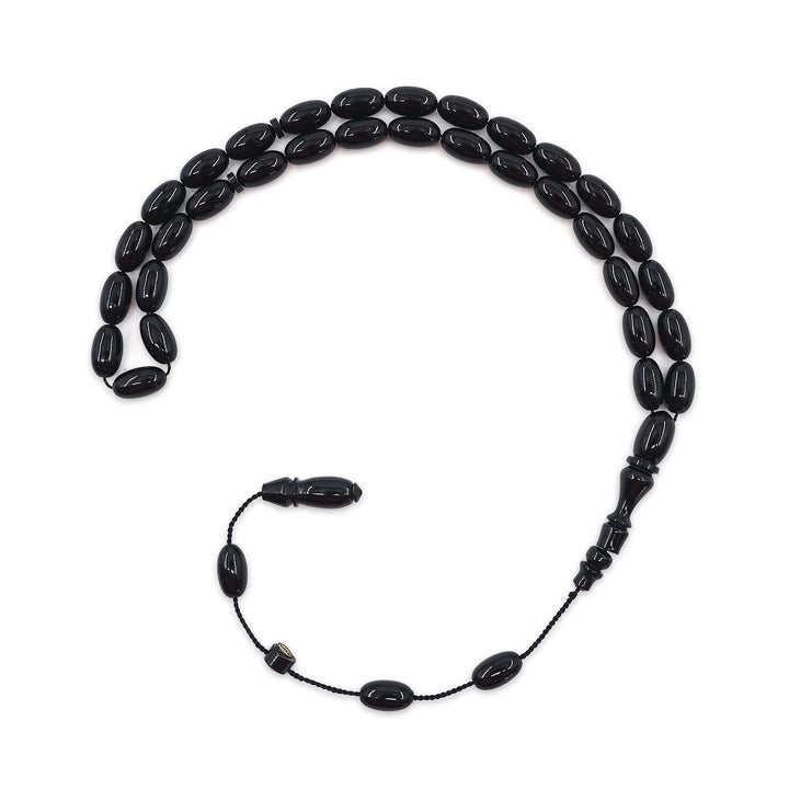 Capsule-Cut Pressed Amber Tasbeeh – WATD729