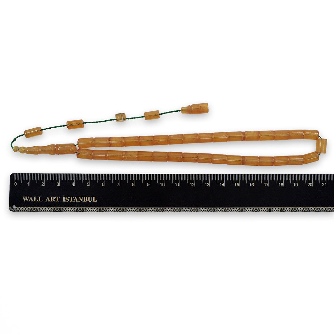 Cut-Style Pressed Amber Tasbeeh – WATD730