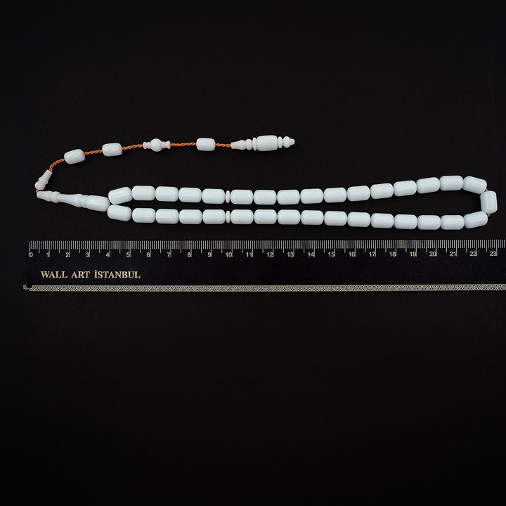 Expertly Handcrafted Capsule-Cut Marble Composite Tasbeeh – WATD738