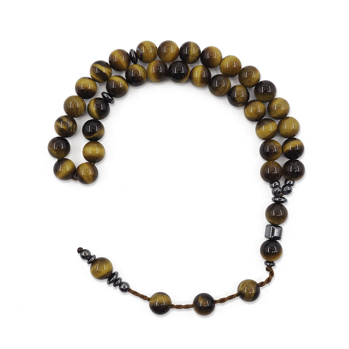 Natural Tiger’s Eye Round-Cut Tasbeeh - WATD802
