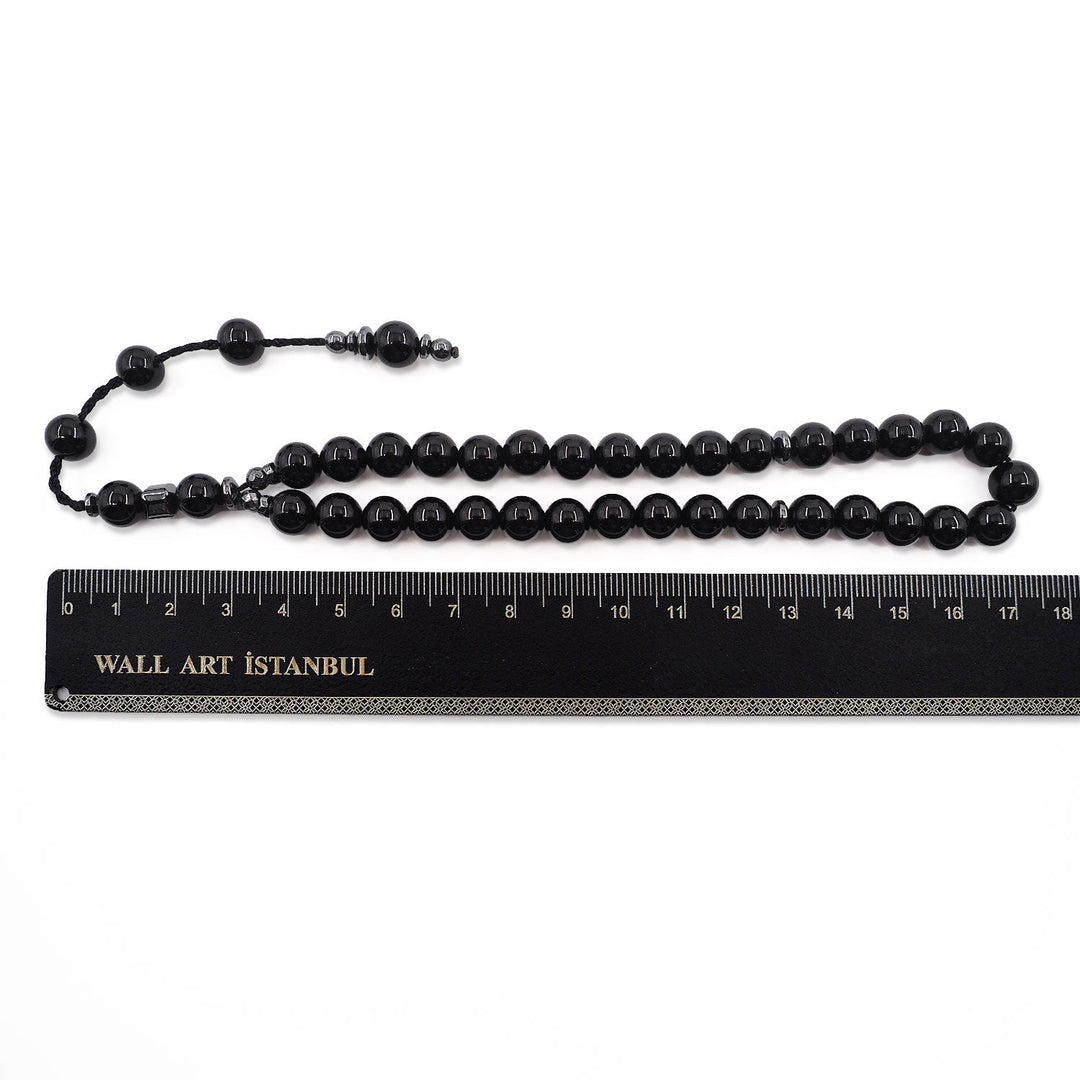 Natural Onyx Round-Cut Tasbeeh - WATD803