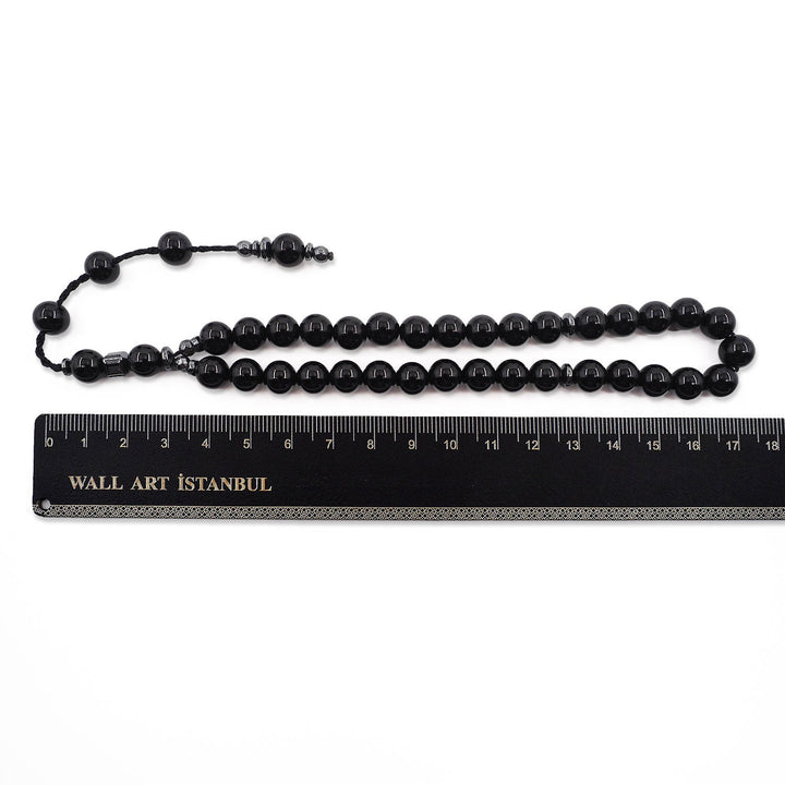 Natural Onyx Round-Cut Tasbeeh - WATD803