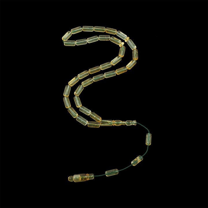 Transparent Dominican Amber Tasbeeh (Small Size) - WATD828