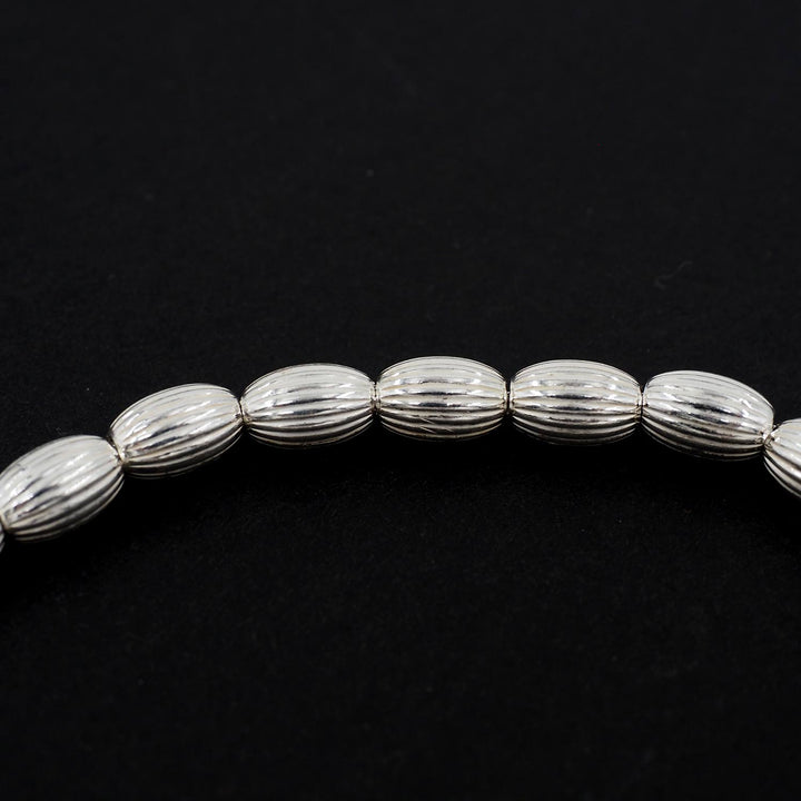 Oval-Cut 925 Sterling Silver Tasbeeh - WATD858