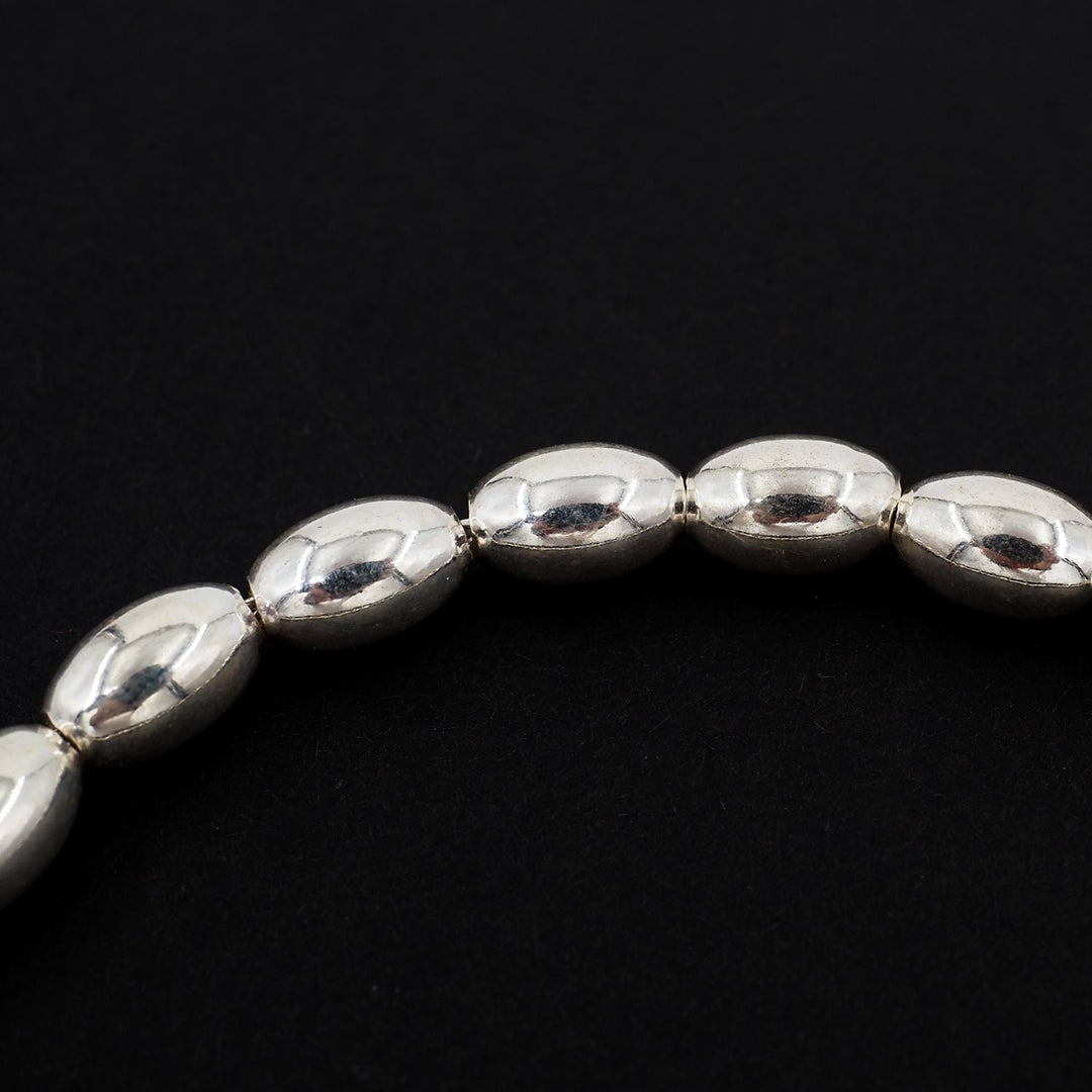 Oval-Cut 925 Sterling Silver Tasbeeh - WATD859