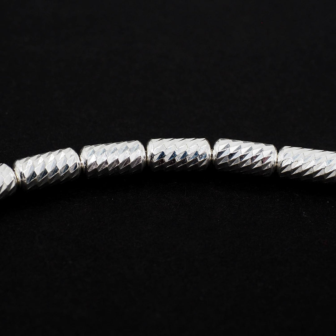 Faceted-Cut 925 Sterling Silver Tasbeeh - WATD861