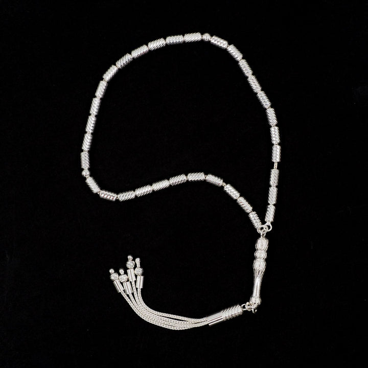 Faceted-Cut 925 Sterling Silver Tasbeeh - WATD861