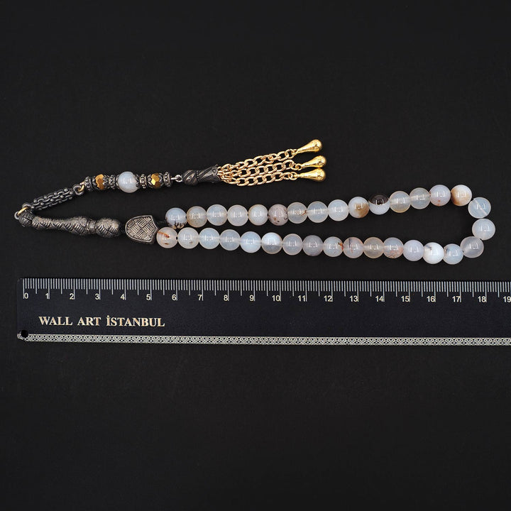 Natural Stone Round-Bead Tasbeeh - WATD906