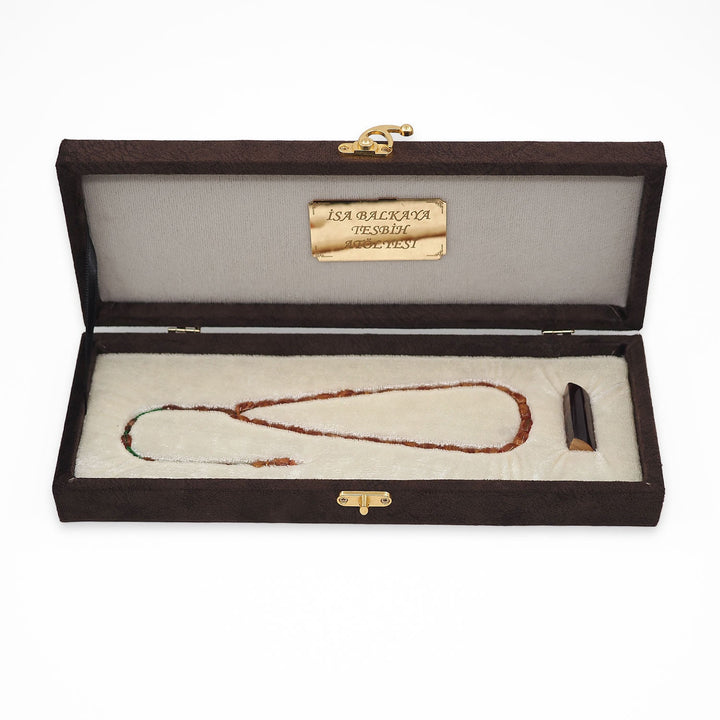 Master-Crafted Pressed Amber Tasbeeh with Special Box - WATD913